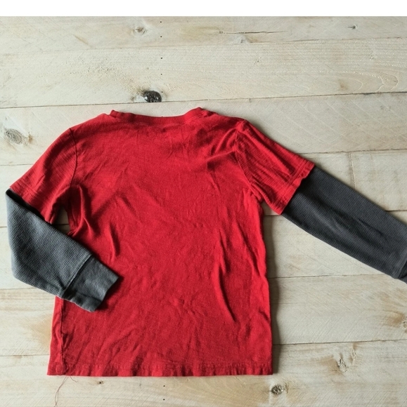 Jumping Beans Boys Toddler Dinosaur Fossil Long sleeve Graphics Red Shirt 5 - Picture 4 of 4